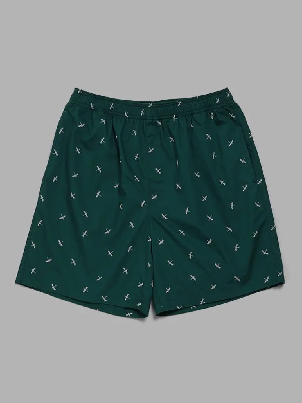 Women's senior - friendly lounge pants Embroidered women jeans with intricate patterns WES Lounge Green Printed Relaxed-Fit Cotton Boxers Women's senior - friendly lounge pants Embroidered women jeans with intricate patterns WES Lounge Green Printed Relaxed-Fit Cotton Boxers