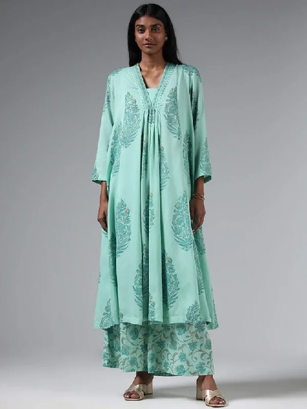 Women's velvet party pants Embellished women jeans with studs or rhinestones for a glamorous touch Zuba Teal Nature Printed Kurta Women's velvet party pants Embellished women jeans with studs or rhinestones for a glamorous touch Zuba Teal Nature Printed Kurta