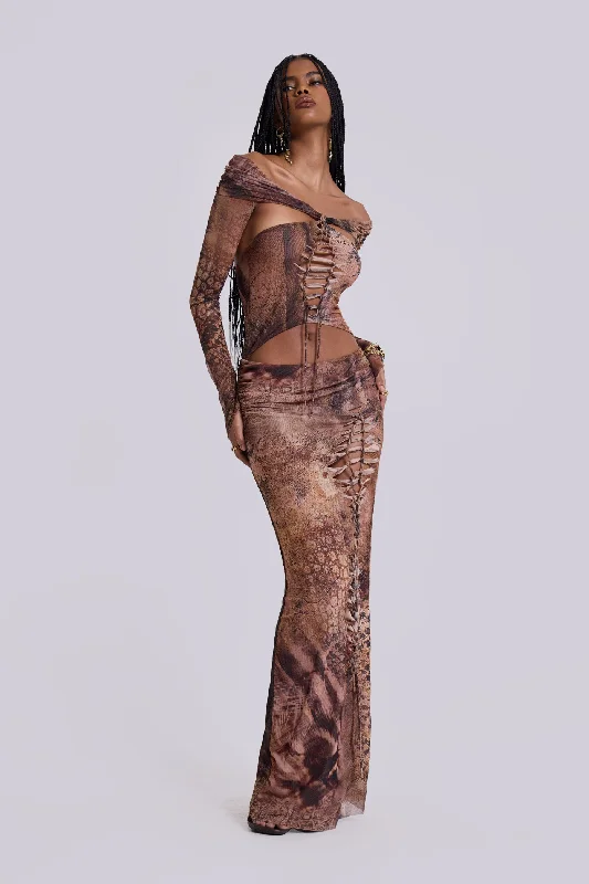 Maxi dresses with a button - down front for a classic lookDahna Macrame Mesh Maxi Dress Maxi dresses with a button - down front for a classic lookDahna Macrame Mesh Maxi Dress