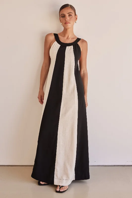 Maxi dresses with embroidered floral motifs for a unique designDelphine Maxi Dress (Black) Maxi dresses with embroidered floral motifs for a unique designDelphine Maxi Dress (Black)
