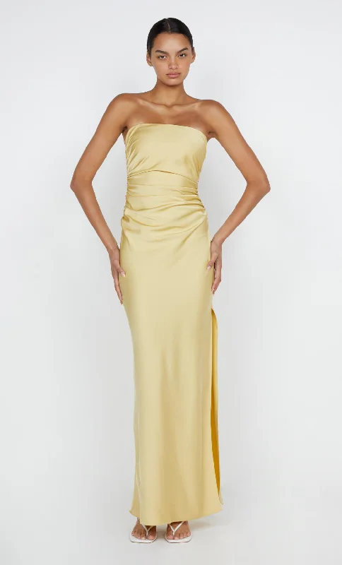 Maxi dresses with a criss - cross back for a flirty and unique detailETERNITY STRAPLESS MAXI DRESS - CITRUS Maxi dresses with a criss - cross back for a flirty and unique detailETERNITY STRAPLESS MAXI DRESS - CITRUS