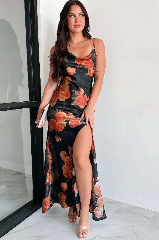 Maxi dresses with polka dot prints for a playful styleExceptional Bliss Floral Satin Maxi Dress (Black) Maxi dresses with polka dot prints for a playful styleExceptional Bliss Floral Satin Maxi Dress (Black)