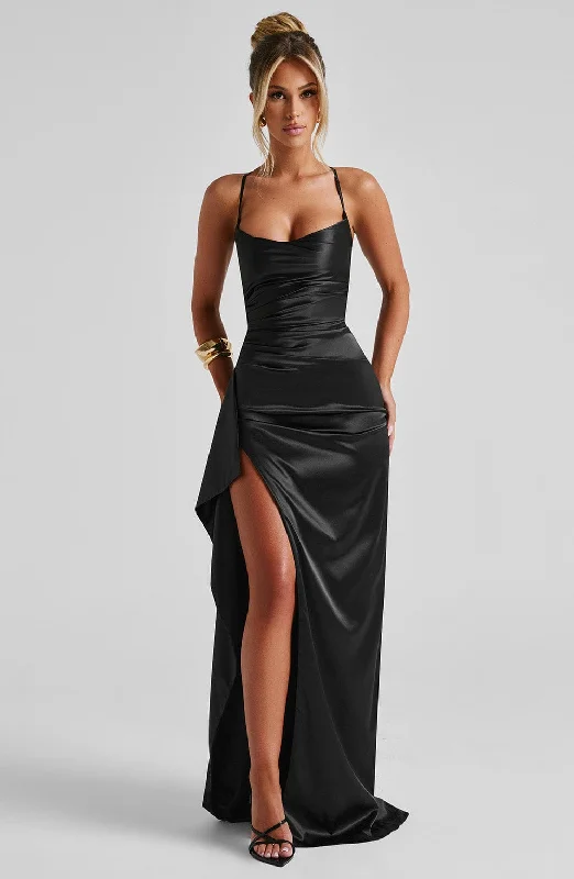 Maxi dresses with patchwork designs for a one - of - a - kind styleHelen Maxi Dress - Black Maxi dresses with patchwork designs for a one - of - a - kind styleHelen Maxi Dress - Black