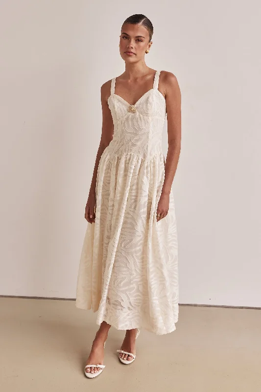 Plaid maxi dresses for fall fashion eventsJensen Maxi Dress (Cream)