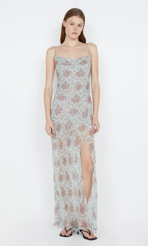 Maxi dresses with side slits for a touch of allureLYLOU MAXI DRESS - JUNIPER FLORAL