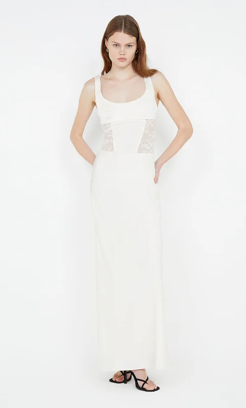 Maxi dresses with a halter neck for a stylish and sophisticated choiceOLIMPIA CORSET DRESS - CREAM Maxi dresses with a halter neck for a stylish and sophisticated choiceOLIMPIA CORSET DRESS - CREAM