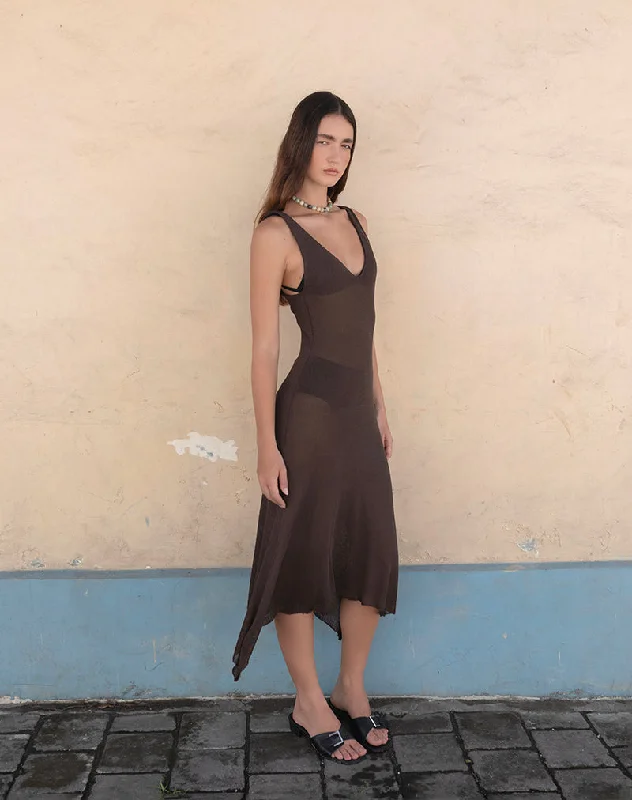 Maxi dresses with balloon sleeves for a vintage - inspired styleRabindra Maxi Dress in Brown Maxi dresses with balloon sleeves for a vintage - inspired styleRabindra Maxi Dress in Brown