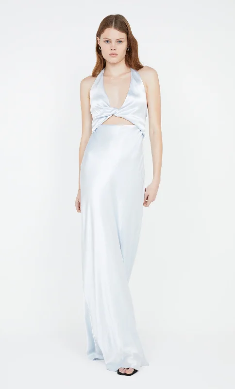 Maxi dresses with an asymmetric hem for a fashion - forward and eye - catching designSABIA TWIST DRESS - SILVER BLUE Maxi dresses with an asymmetric hem for a fashion - forward and eye - catching designSABIA TWIST DRESS - SILVER BLUE