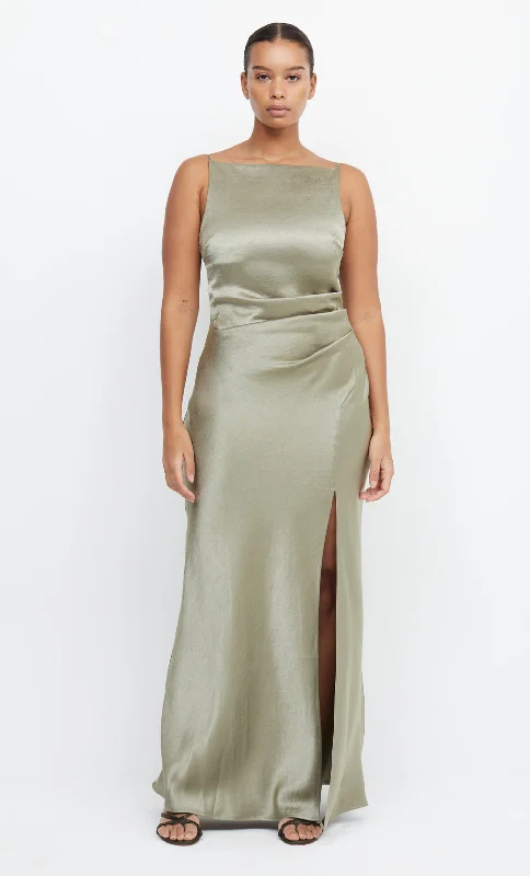 Maxi dresses with cold - shoulder cutouts for a trendy lookTHE DREAMER MAXI DRESS - SAGE Maxi dresses with cold - shoulder cutouts for a trendy lookTHE DREAMER MAXI DRESS - SAGE