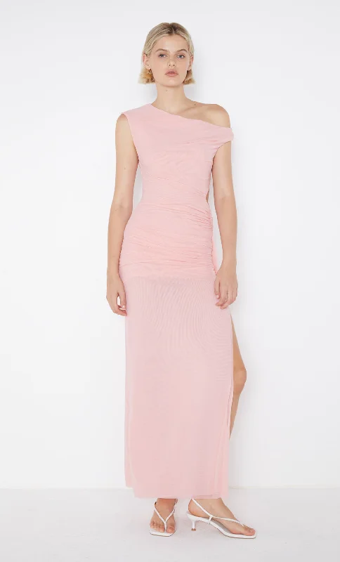 Printed maxi dresses with abstract patterns for an artistic lookVICTORIA ASYM DRESS - PINK Printed maxi dresses with abstract patterns for an artistic lookVICTORIA ASYM DRESS - PINK