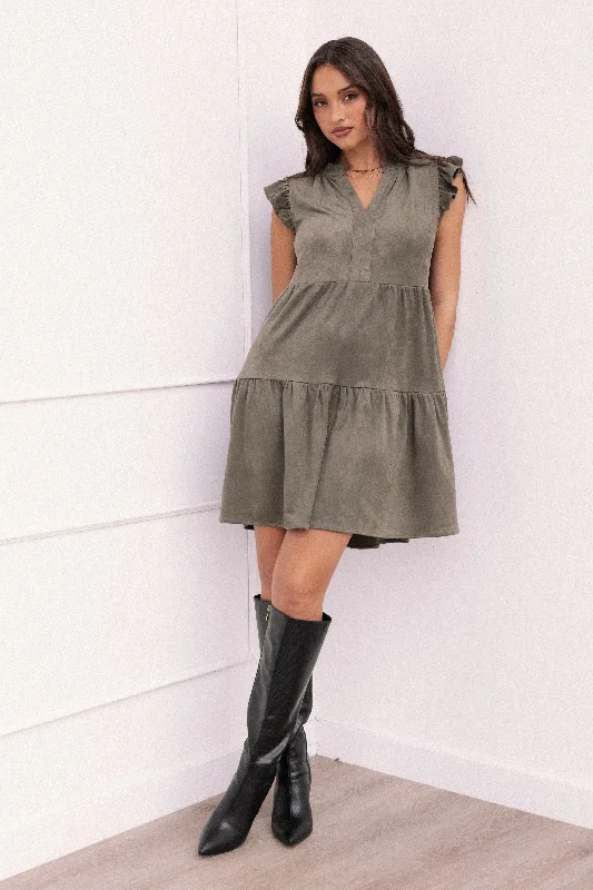 Mini dresses with wrap - around stylesAlyx Mini Dress - Olive