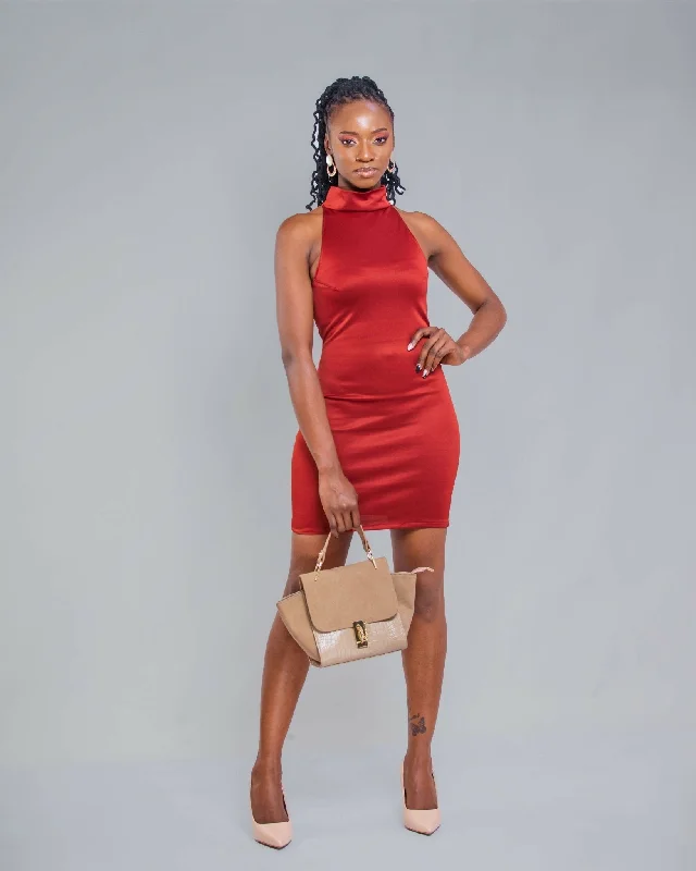 Mini dresses with wrap - around stylesMira Dress - Brown