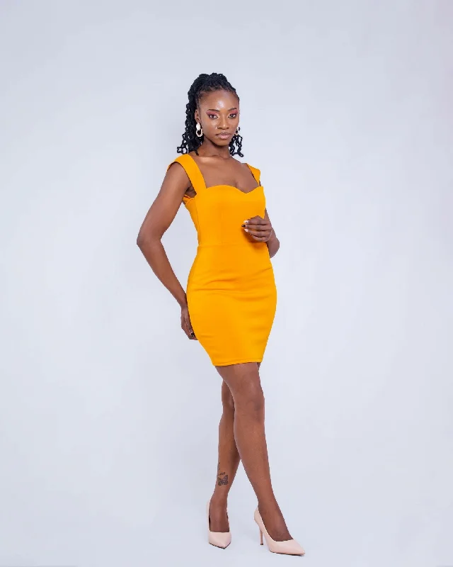 Mini dresses with pleated skirts for a classic lookSpica Dress - Mustard