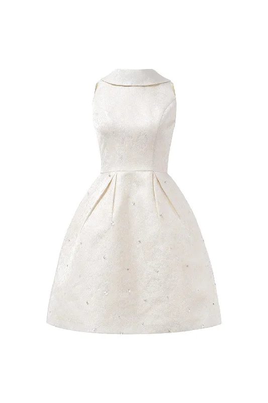 Mini dresses with halter necks for a stylish choiceEmma A-line Sleeveless Jacquard Mini Dress Mini dresses with halter necks for a stylish choiceEmma A-line Sleeveless Jacquard Mini Dress