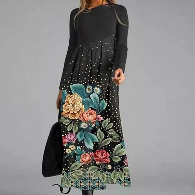 Mini dresses with pocket details for added functionalityFloral Print Patchwork Dress Mini dresses with pocket details for added functionalityFloral Print Patchwork Dress