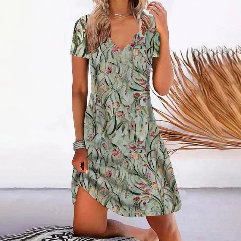 Mini dresses with spaghetti straps for a delicate lookRomantic Floral Print V-Neck Dress Mini dresses with spaghetti straps for a delicate lookRomantic Floral Print V-Neck Dress
