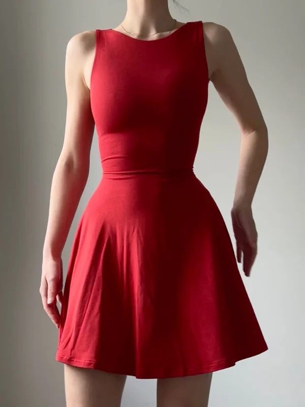 Mini dresses with spaghetti straps for a delicate lookTia Reversible Mini Dress in Organic Bamboo Mini dresses with spaghetti straps for a delicate lookTia Reversible Mini Dress in Organic Bamboo