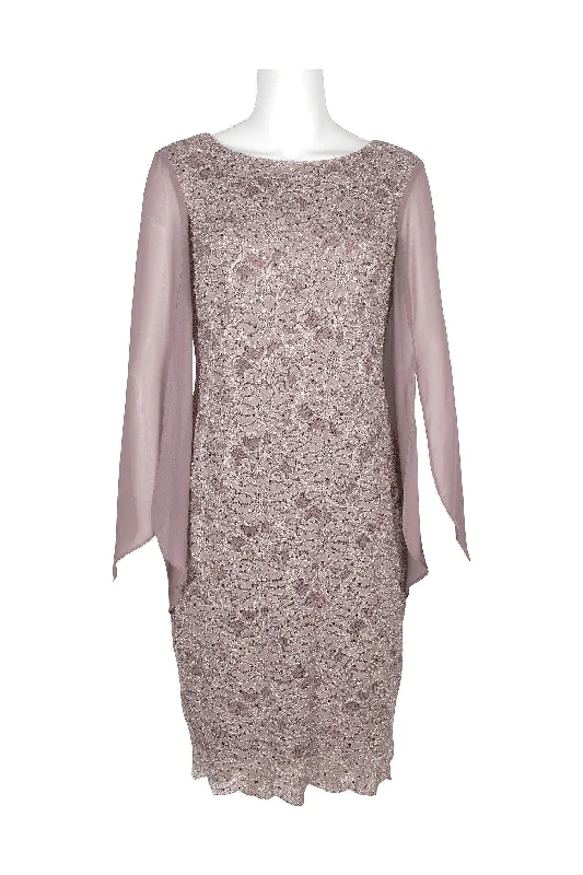 Ruffled cocktail dresses with a knee - length hem for a feminine appealConnected Apparel Long Sleeve Lace Short Dress Ruffled cocktail dresses with a knee - length hem for a feminine appealConnected Apparel Long Sleeve Lace Short Dress