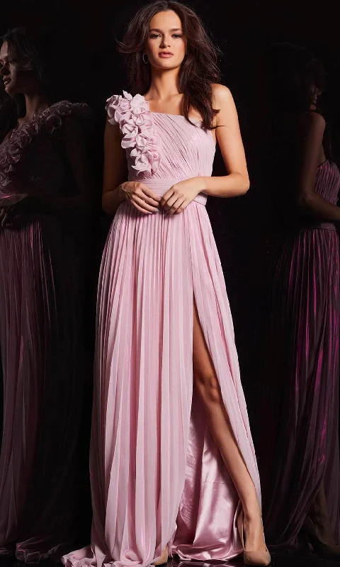 Wedding guest dresses with puff sleeves and knee - length hemsJovani 24609 - Ruffled Shoulder Prom Gown Wedding guest dresses with puff sleeves and knee - length hemsJovani 24609 - Ruffled Shoulder Prom Gown