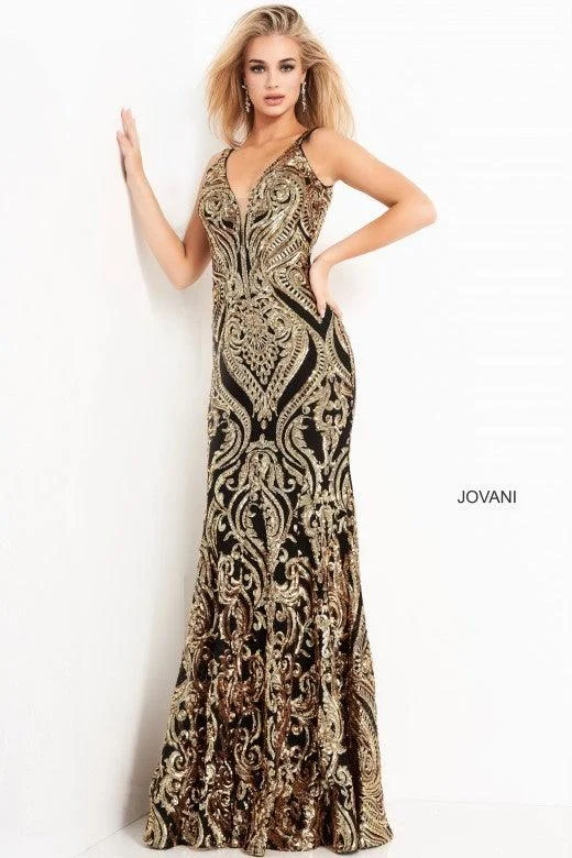 Bodycon dress with a button - down front​Jovani 2669 Prom Long Formal Dress