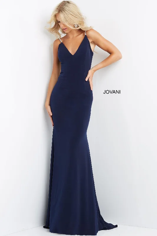 Solid - colored bodycon dress for a classic appearanceJovani 07297 Spaghetti Strap Long Formal Gown Solid - colored bodycon dress for a classic appearanceJovani 07297 Spaghetti Strap Long Formal Gown