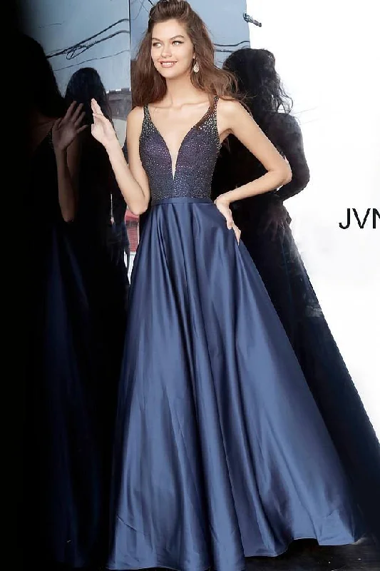 Bow - backed wedding guest dresses in silk for a luxurious feelJovani 2469 Beaded Long Prom Gown