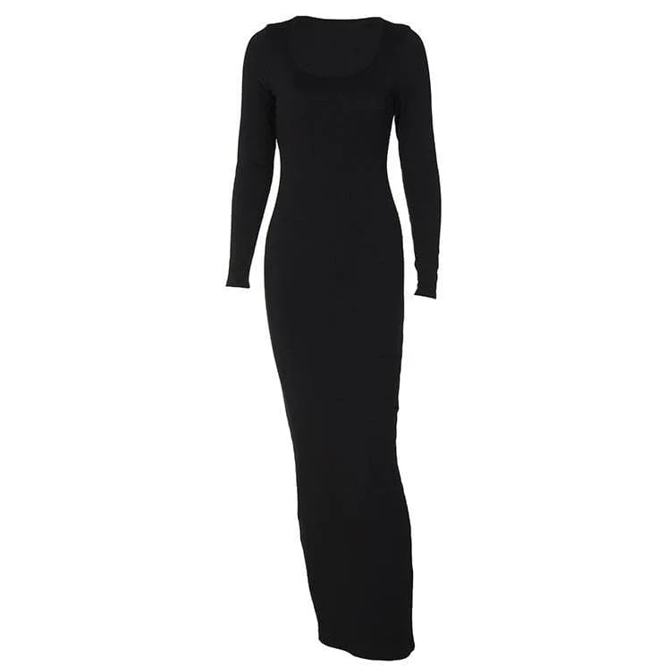Sheer cocktail dresses with a lining and a short hemBerryBetty - Long sleeve solid u neck maxi dress Sheer cocktail dresses with a lining and a short hemBerryBetty - Long sleeve solid u neck maxi dress