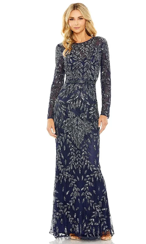 Wedding guest dresses with cold - shoulder designs and solid colorsMac Duggal 6023 - Foliage Beaded Sheath Evening Gown Wedding guest dresses with cold - shoulder designs and solid colorsMac Duggal 6023 - Foliage Beaded Sheath Evening Gown