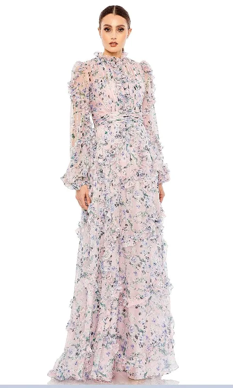 Asymmetric - hem wedding guest dresses in metallic huesMac Duggal 68232 - Long Puff Sleeve Tiered Skirt Prom Gown Asymmetric - hem wedding guest dresses in metallic huesMac Duggal 68232 - Long Puff Sleeve Tiered Skirt Prom Gown