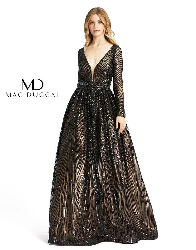 Mac Duggal 67103 Long Sequins Beaded Ball Gown