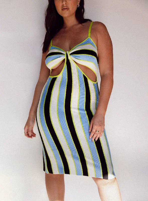 Bodycon dress for a music festival​Parker Mini Dress Multi Stripe