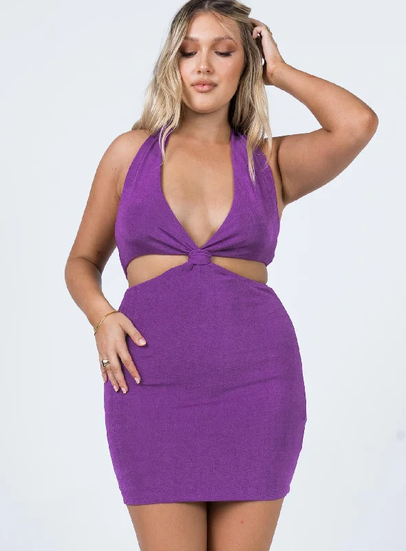 Bodycon dress for a business networking event​Peyton Mini Dress Purple