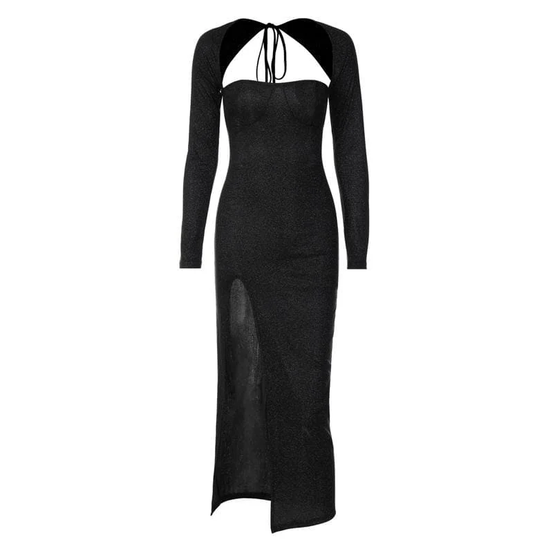 Mini cocktail dresses with a tiered ruffled skirt and a scoop neckBerryBetty - Textured long sleeve lace up self tie slit irregular ruched midi dress Mini cocktail dresses with a tiered ruffled skirt and a scoop neckBerryBetty - Textured long sleeve lace up self tie slit irregular ruched midi dress