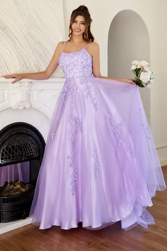 Long - cocktail dresses with a slit and a fitted bodiceElegant Lavender A-line Prom Dress Long - cocktail dresses with a slit and a fitted bodiceElegant Lavender A-line Prom Dress