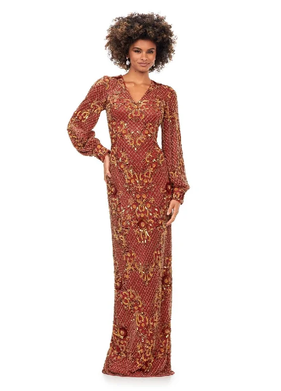 A - line party dresses with a floral print for spring eventsASHLEYlauren Dress 11193 A - line party dresses with a floral print for spring eventsASHLEYlauren Dress 11193