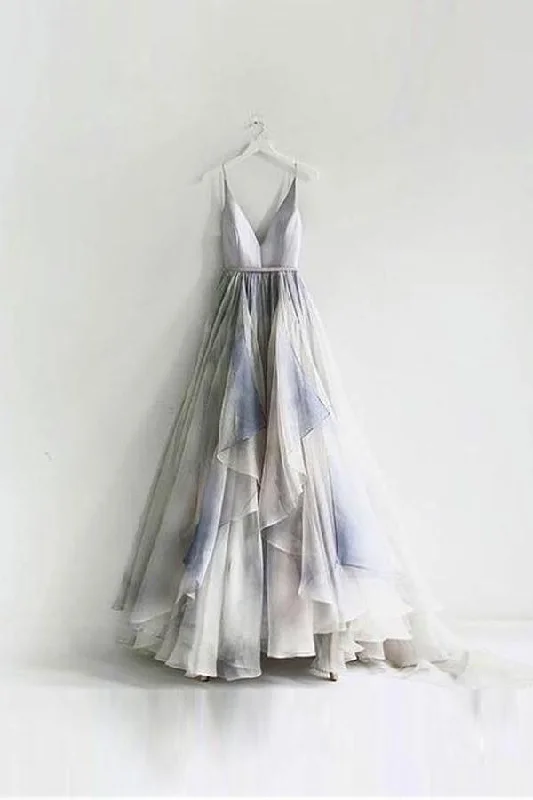 Party dresses with a bow detail for a cute and charming touch​Beautiful Prom Dresses Spaghetti Straps Sexy Short Train Long Prom Dress PM249