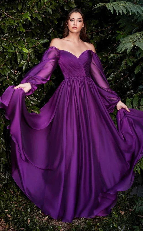 Formal dresses with ruffled skirts and bow accents for a charming prom appearanceCinderella Divine CD243 Dress Formal dresses with ruffled skirts and bow accents for a charming prom appearanceCinderella Divine CD243 Dress