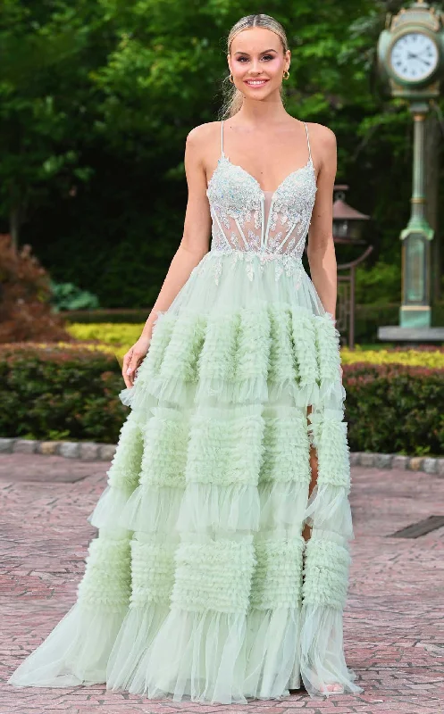 Formal dresses with wrap - around styles and beaded belts for a customized fitColors Dress 3515 Dress