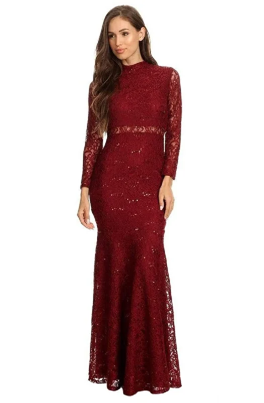 Prom dresses with tiered lace skirts and off - the - shoulder necklines for a feminine and elegant formal affairEureka Fashion - 2095 Lace High Neck Trumpet Dress Prom dresses with tiered lace skirts and off - the - shoulder necklines for a feminine and elegant formal affairEureka Fashion - 2095 Lace High Neck Trumpet Dress