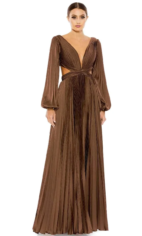 Sheath formal dresses with metallic thread detailing for a modern promIeena Duggal 26737 - Long Sleeve V-Neck A-Line Gown Sheath formal dresses with metallic thread detailing for a modern promIeena Duggal 26737 - Long Sleeve V-Neck A-Line Gown
