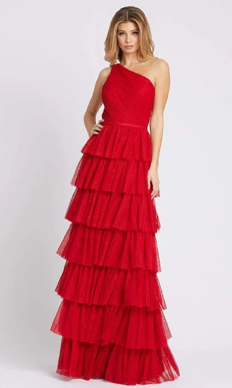 Formal dresses with halter necks and lace - up backs for a stylish promIeena Duggal - 49102 One Shoulder Long Tiered Simple Prom Dress Formal dresses with halter necks and lace - up backs for a stylish promIeena Duggal - 49102 One Shoulder Long Tiered Simple Prom Dress