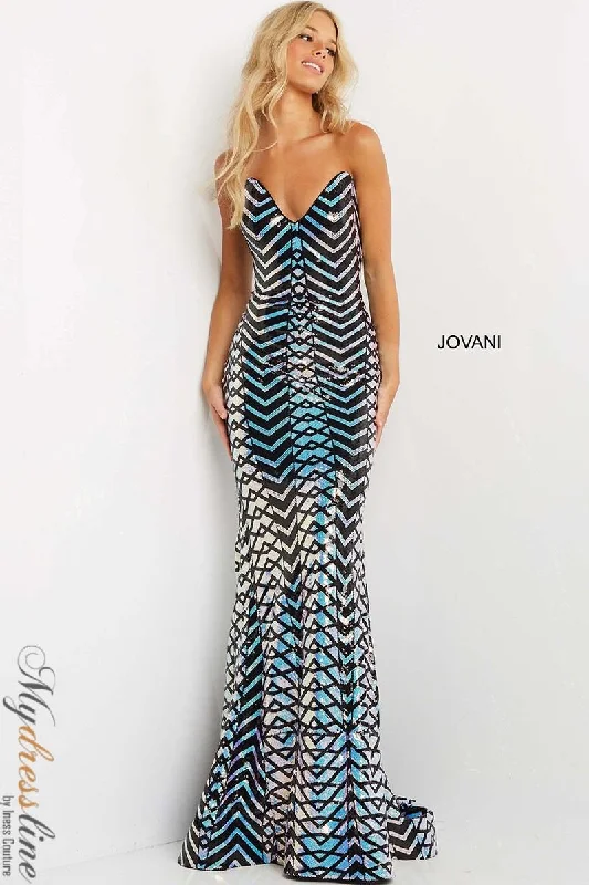 Formal dresses with ruched back panels and button - down fronts for a unique and flattering fitJovani 07285 Formal dresses with ruched back panels and button - down fronts for a unique and flattering fitJovani 07285