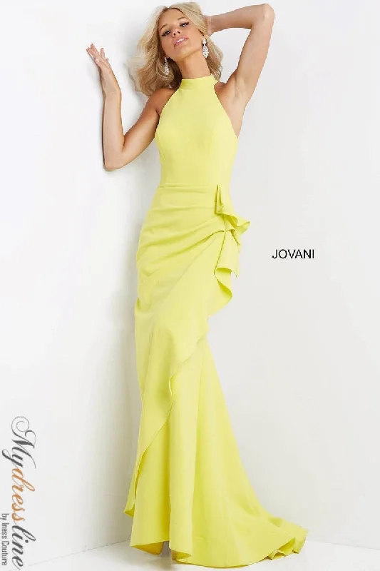 Long - sleeved formal dresses in velvet for a winter formal eventJovani 07301