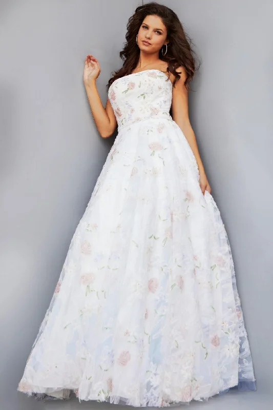 Bodycon dress for a business networking eventJovani 07966 Prom Long Strapless Floral Ball Gown Bodycon dress for a business networking eventJovani 07966 Prom Long Strapless Floral Ball Gown