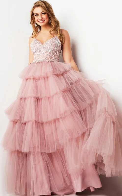 Sequined formal dresses with open backs for a sexy prom styleJovani 38577 Dress