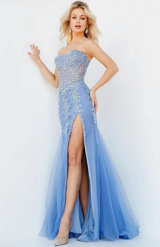 Maxi bodycon dress for a beach wedding​Jovani JVN22538 Strapless Long Evening Gown
