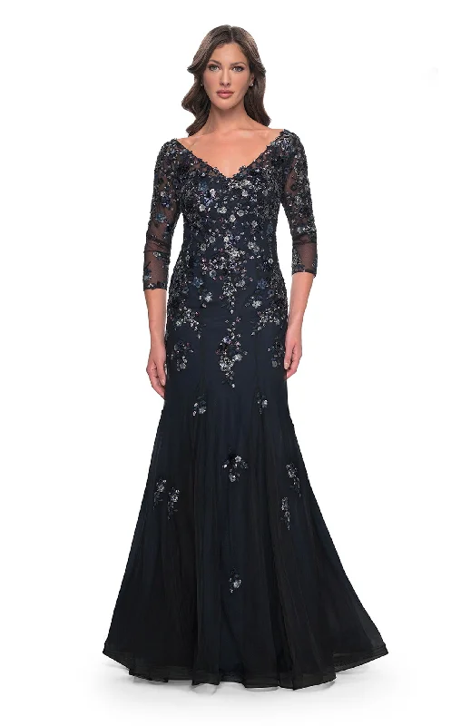 Long - train formal dresses in chiffon for a dramatic prom entranceLa Femme 30860 Dress Long - train formal dresses in chiffon for a dramatic prom entranceLa Femme 30860 Dress