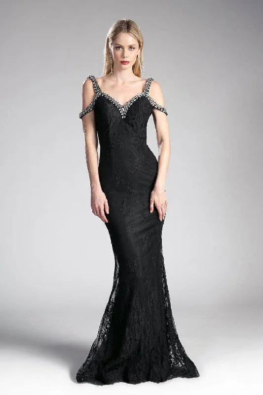 Prom dresses with geometric - cutout sleeves and flowing chiffon fabrics for a modern and airy lookLadivine 13112A - Adorned Strappy V-neck Lace Fitted Dress Prom dresses with geometric - cutout sleeves and flowing chiffon fabrics for a modern and airy lookLadivine 13112A - Adorned Strappy V-neck Lace Fitted Dress