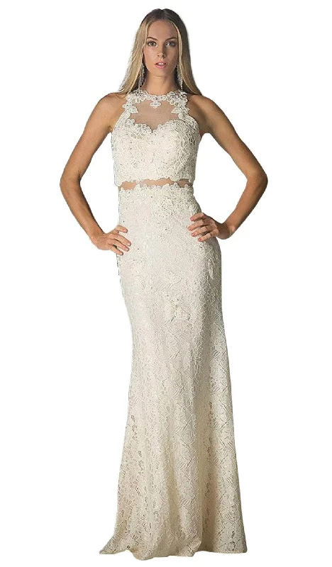 Prom dresses with gathered skirts and crystal - encrusted belts for a luxurious promLadivine 1586 - Sheer Lace Appliqued Sheath Gown Prom dresses with gathered skirts and crystal - encrusted belts for a luxurious promLadivine 1586 - Sheer Lace Appliqued Sheath Gown