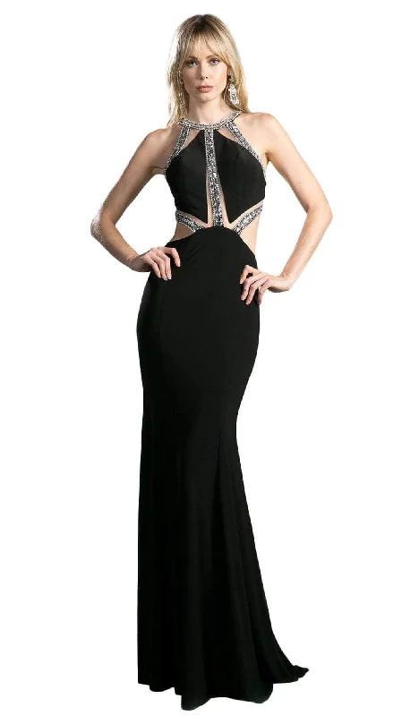 Formal dresses with empire waists and organza overlays for a feminine lookLadivine 62139 - Bedazzled Halter Neck Sheath Dress Formal dresses with empire waists and organza overlays for a feminine lookLadivine 62139 - Bedazzled Halter Neck Sheath Dress